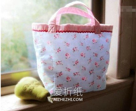 怎么做可爱便当袋图解 手工布艺便当袋子制作- www.aizhezhi.com