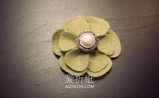 怎么做优雅大气胸花 手工布艺花朵胸花制作- www.aizhezhi.com