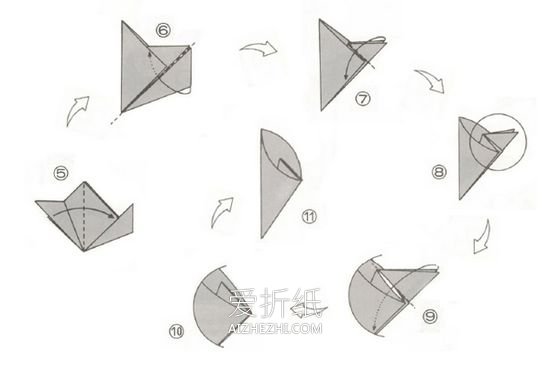 怎么折纸五瓣花花球 卡纸手工制作樱花花球- www.aizhezhi.com