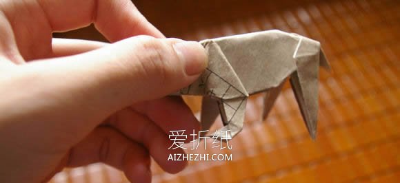 怎么折纸马伯纳犀牛图解 大师级犀牛折法步骤- www.aizhezhi.com