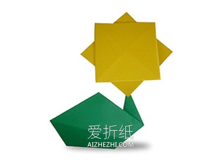 怎么折纸太阳花的方法 幼儿手工折纸向日葵- www.aizhezhi.com