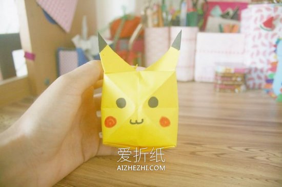 怎么简单折纸皮卡丘 儿童皮卡丘的折法图解- www.aizhezhi.com