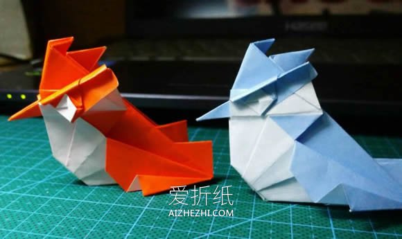 怎么折纸立体翠鸟图解 手工折翠鸟的详细过程- www.aizhezhi.com