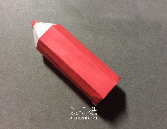 怎么折纸铅笔的方法 立体铅笔的折法步骤图- www.aizhezhi.com