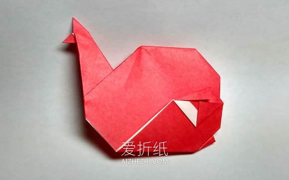怎么折纸表情包鲸鱼 手工卡通鲸鱼的折法图解- www.aizhezhi.com