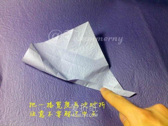 怎么折纸焰尾方块猫 手工卡通猫咪的折法图解- www.aizhezhi.com