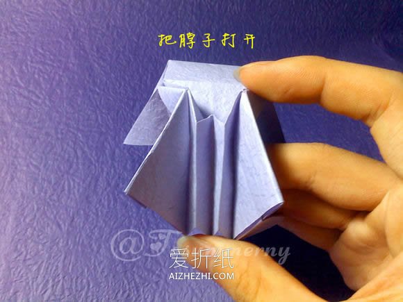 怎么折纸焰尾方块猫 手工卡通猫咪的折法图解- www.aizhezhi.com