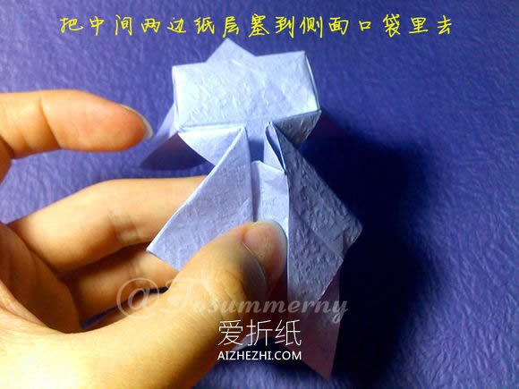 怎么折纸焰尾方块猫 手工卡通猫咪的折法图解- www.aizhezhi.com