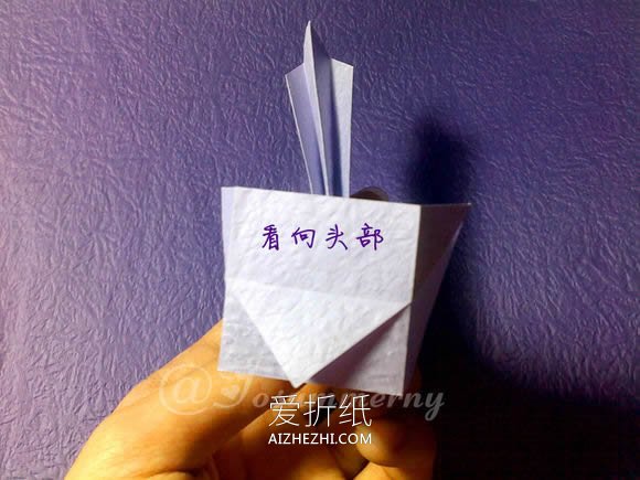 怎么折纸焰尾方块猫 手工卡通猫咪的折法图解- www.aizhezhi.com