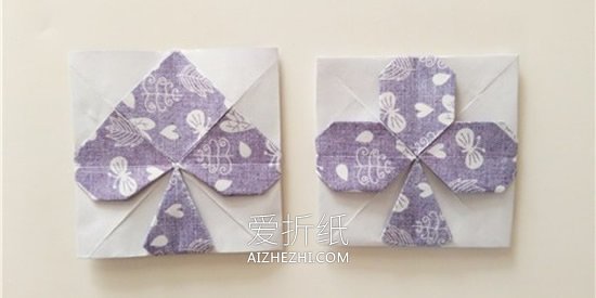 怎么折纸扑克牌黑桃、梅花花色的方法图解- www.aizhezhi.com