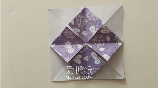 怎么折纸扑克牌黑桃、梅花花色的方法图解- www.aizhezhi.com