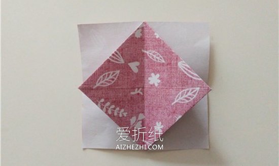 怎么折纸扑克牌方片、红桃花色的方法图解- www.aizhezhi.com