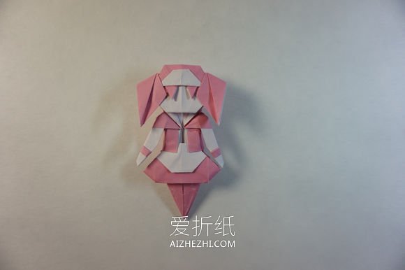 怎么折纸漂亮女生图解 复杂女孩子的折法步骤- www.aizhezhi.com