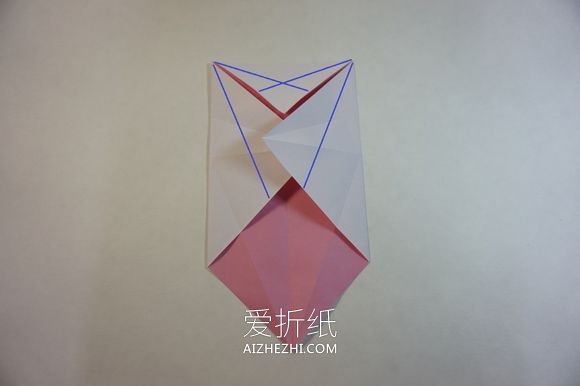 怎么折纸漂亮女生图解 复杂女孩子的折法步骤- www.aizhezhi.com