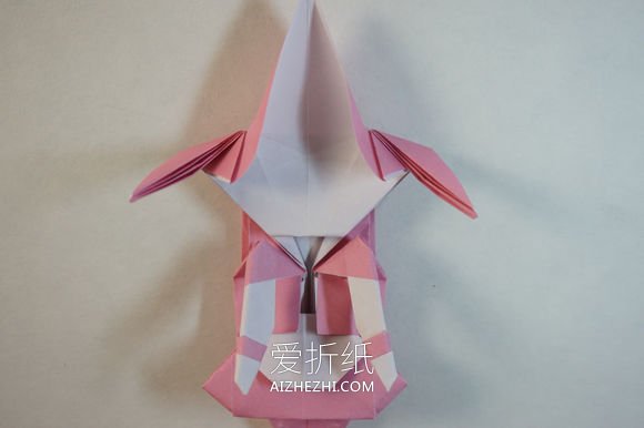 怎么折纸漂亮女生图解 复杂女孩子的折法步骤- www.aizhezhi.com