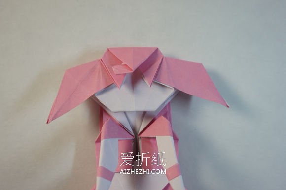 怎么折纸漂亮女生图解 复杂女孩子的折法步骤- www.aizhezhi.com