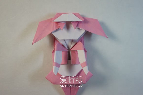 怎么折纸漂亮女生图解 复杂女孩子的折法步骤- www.aizhezhi.com