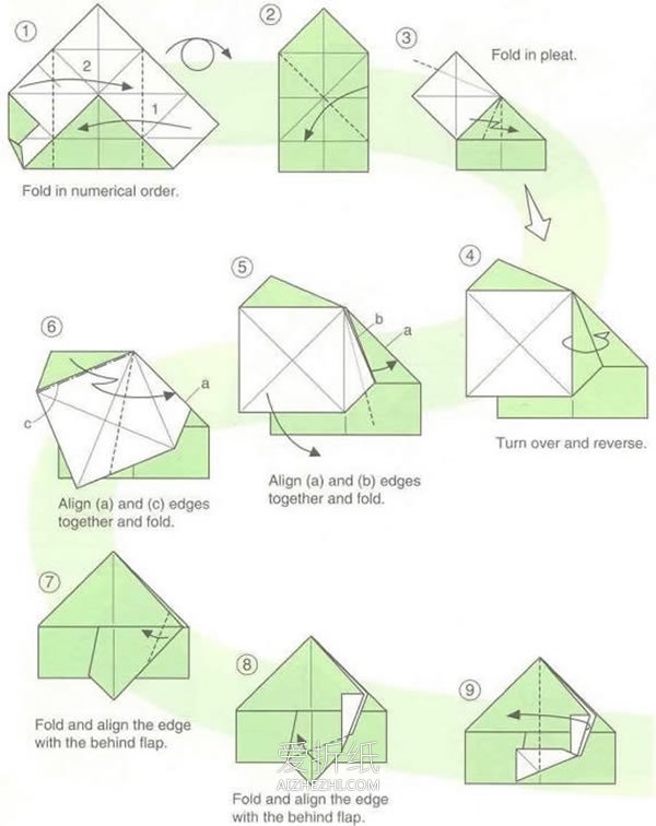 怎么折带爱心纸盒图解 有爱心礼品盒的折法- www.aizhezhi.com