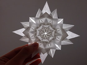 怎么折纸无限几何花 手工多层几何花的折法