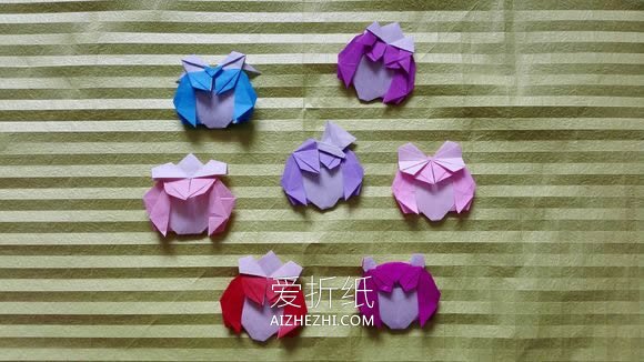 怎么折纸短发女生头像 手工女孩头部的折法- www.aizhezhi.com