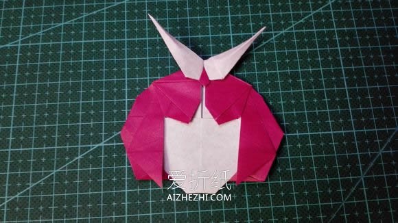 怎么折纸短发女生头像 手工女孩头部的折法- www.aizhezhi.com