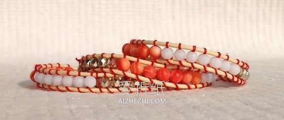 怎么编织单排串珠手链 手工民族风串珠手链DIY- www.aizhezhi.com