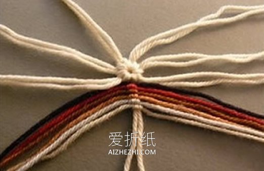 怎么编织花型杯垫图解 手工绳编花朵杯垫方法- www.aizhezhi.com
