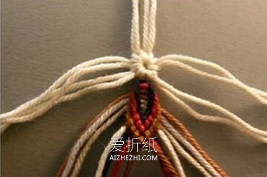 怎么编织花型杯垫图解 手工绳编花朵杯垫方法- www.aizhezhi.com