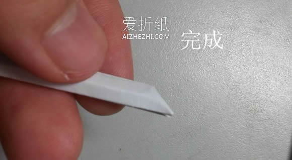 怎么折纸日本武士刀 手工日本刀的折法图解- www.aizhezhi.com