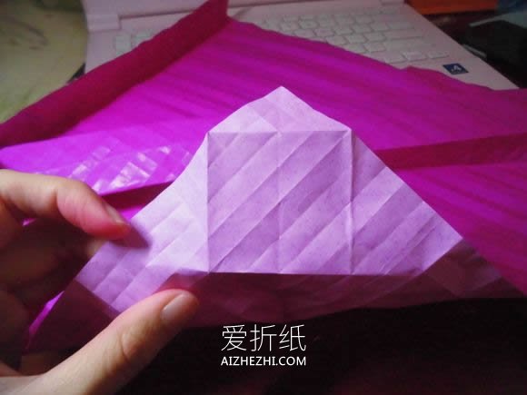 怎么折纸蝶恋花的方法 蝶恋花爱心折纸图解- www.aizhezhi.com