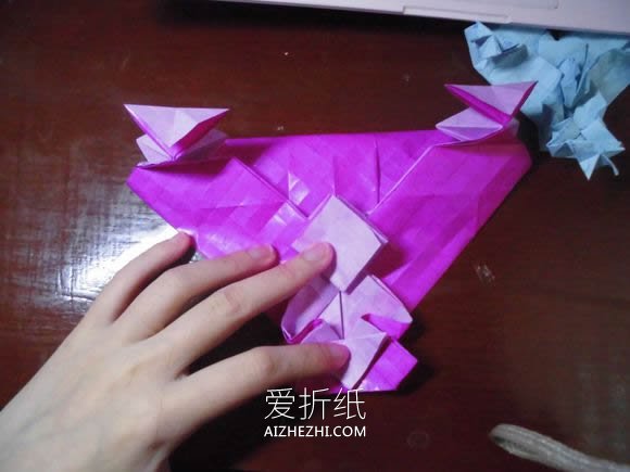 怎么折纸蝶恋花的方法 蝶恋花爱心折纸图解- www.aizhezhi.com