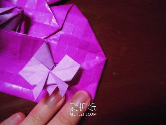 怎么折纸蝶恋花的方法 蝶恋花爱心折纸图解- www.aizhezhi.com