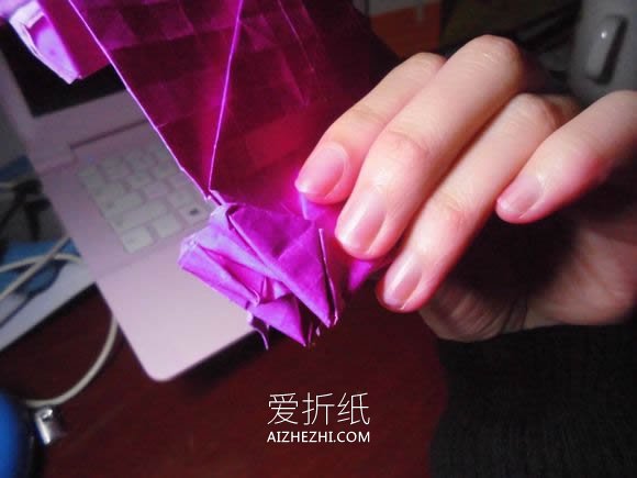 怎么折纸蝶恋花的方法 蝶恋花爱心折纸图解- www.aizhezhi.com