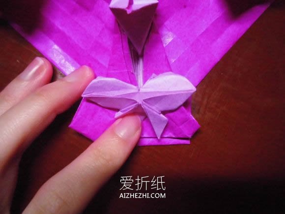 怎么折纸蝶恋花的方法 蝶恋花爱心折纸图解- www.aizhezhi.com