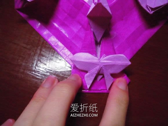 怎么折纸蝶恋花的方法 蝶恋花爱心折纸图解- www.aizhezhi.com