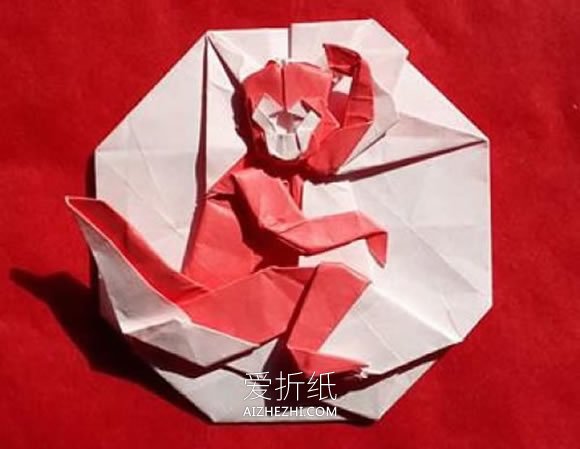 怎么折纸十二生肖猴子 手工猴子图案的折法- www.aizhezhi.com