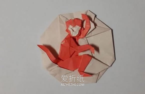 怎么折纸十二生肖猴子 手工猴子图案的折法- www.aizhezhi.com