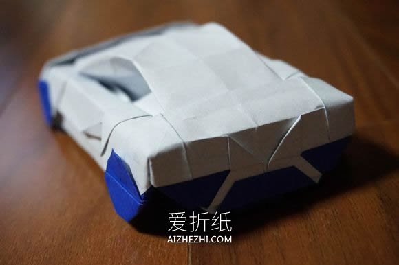 怎么折纸小轿车图解 立体小汽车的折法图解- www.aizhezhi.com