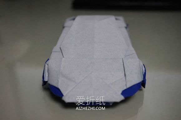 怎么折纸小轿车图解 立体小汽车的折法图解- www.aizhezhi.com