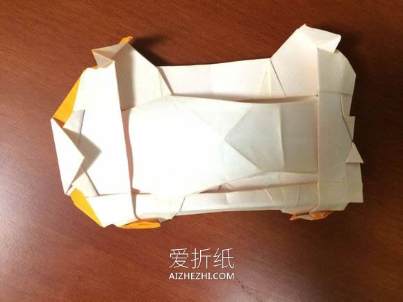 怎么折纸小轿车图解 立体小汽车的折法图解- www.aizhezhi.com