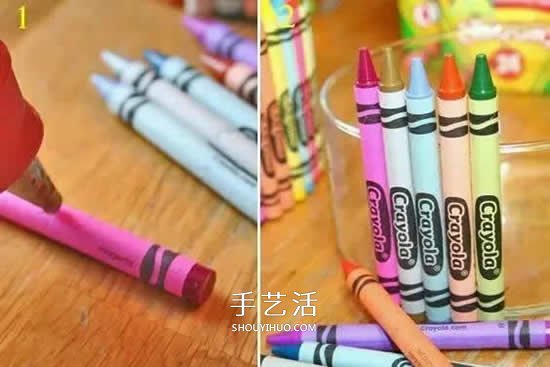幼儿手工笔筒的做法 蜡笔笔管废物利用DIY笔筒- www.aizhezhi.com