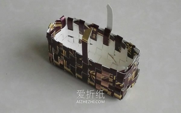 怎么做纸篮子的方法 用纸条编织篮子手工制作- www.aizhezhi.com