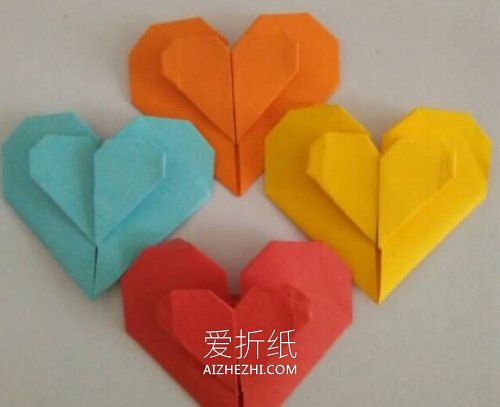 怎么折纸心心相印图解 手工心心相印的折法- www.aizhezhi.com