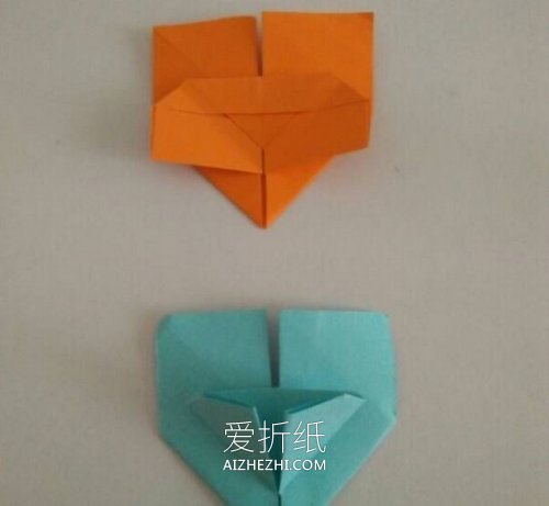 怎么折纸心心相印图解 手工心心相印的折法- www.aizhezhi.com