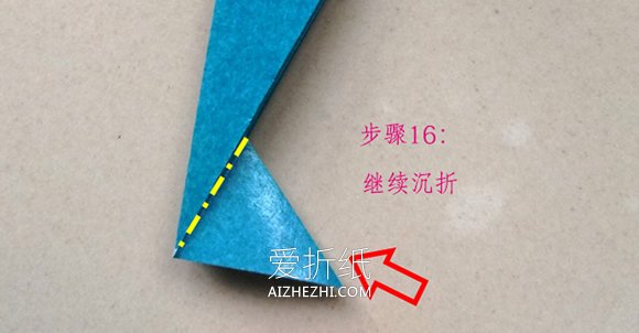 怎么折纸叶子之蛙图解 详细荷叶上青蛙折法- www.aizhezhi.com