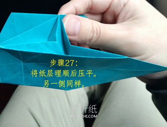怎么折纸叶子之蛙图解 详细荷叶上青蛙折法- www.aizhezhi.com