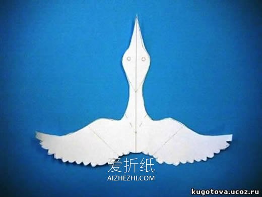 怎么做立体白鹤贺卡的方法图解- www.aizhezhi.com