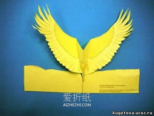 怎么做立体白鹤贺卡的方法图解- www.aizhezhi.com