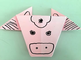 怎么简单折纸牛头图解 儿童手工羊头的折法