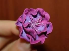怎么做粘土花戒指图解 超轻粘土制作花朵戒指